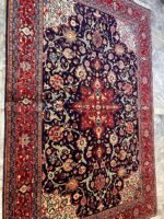 Persian Kashan Sarouk Handwoven Wool Rug – Classic Floral Medallion Carpet (278 × 183 cm) - Image 2