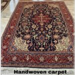 Persian Kashan Sarouk Handwoven Wool Rug – Classic Floral Medallion Carpet (278 × 183 cm)