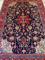 Persian Kashan Sarouk Handwoven Wool Rug – Classic Floral Medallion Carpet (278 × 183 cm) - Image 3