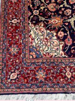 Persian Kashan Sarouk Handwoven Wool Rug – Classic Floral Medallion Carpet (278 × 183 cm) - Image 5