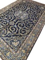 Modern Kashan Handwoven Carpet – Deep Navy Elegance (Item 29) - Image 6