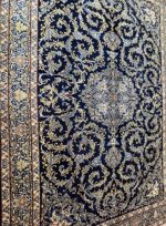 Modern Kashan Handwoven Carpet – Deep Navy Elegance (Item 29) - Image 4
