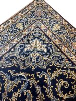 Modern Kashan Handwoven Carpet – Deep Navy Elegance (Item 29) - Image 2