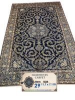 Modern Kashan Handwoven Carpet – Deep Navy Elegance (Item 29)