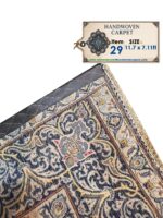 Modern Kashan Handwoven Carpet – Deep Navy Elegance (Item 29) - Image 5