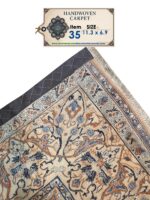 Fine Persian Nain "Shish-La" Design – Top Quality Kork Wool & Pure Silk-Item No 35 - Image 6