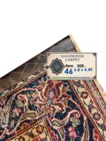 Master-Crafted Kashan Medallion Rug – Kork Wool | Hand-Knotted Persian Carpet (Item 46) - Image 6
