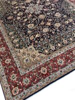 Grand Sarouk-Kashan Rug – Midnight Navy Floral Masterpiece | Hand-Knotted Wool (Item 57) - Image 5