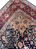 Grand Sarouk-Kashan Rug – Midnight Navy Floral Masterpiece | Hand-Knotted Wool (Item 57) - Image 2