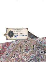 Grand Sarouk-Kashan Rug – Midnight Navy Floral Masterpiece | Hand-Knotted Wool (Item 57) - Image 7