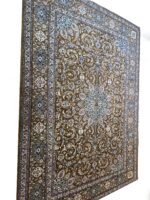Sheikh Safi (Ardabil) Design Rug – Bronze & Blue Kork Wool Masterpiece | Hand-Knotted item 4 - Image 4