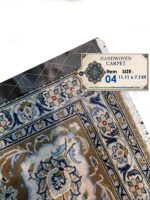 Sheikh Safi (Ardabil) Design Rug – Bronze & Blue Kork Wool Masterpiece | Hand-Knotted item 4 - Image 7
