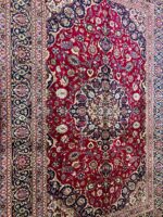 Handwoven Kashan Oriental Rug – Crimson Medallion Wool Carpet | Item 10 - Image 3