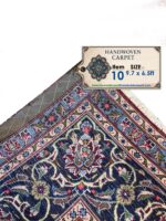 Handwoven Kashan Oriental Rug – Crimson Medallion Wool Carpet | Item 10 - Image 6