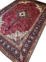 Handwoven Tabriz Style Oriental Carpet – Crimson Medallion Masterpiece | Item 12 - Image 6