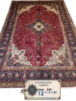 Handwoven Tabriz Style Oriental Carpet – Crimson Medallion Masterpiece | Item 12