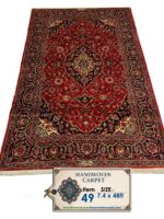 Authentic Persian Kashan Grand Runner – Silk-Enhanced Medallion Design | Hand-Knotted (Item 49)