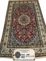 Authentic Hand-Knotted Persian Wool & Silk Highlight Rug – Item #40