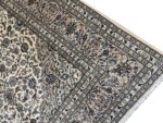Item 71: Fine Hand-Knotted Persian Kashan Rug – Ivory & Slate Blue Elegance - Image 6