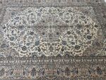 Item 71: Fine Hand-Knotted Persian Kashan Rug – Ivory & Slate Blue Elegance - Image 5