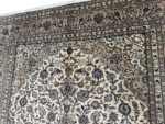 Item 71: Fine Hand-Knotted Persian Kashan Rug – Ivory & Slate Blue Elegance - Image 4