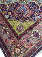Item 80: Rare Turquoise Masterpiece – Fine Handwoven Tabriz Persian Carpet - Image 4