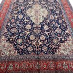 Fine Hand-Knotted Sarouk Persian Carpet – Diamond Medallion Floral Rug (Item 110)