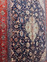 Fine Hand-Knotted Sarouk Persian Carpet – Diamond Medallion Floral Rug (Item 110) - Image 5