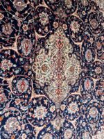 Fine Hand-Knotted Sarouk Persian Carpet – Diamond Medallion Floral Rug (Item 110) - Image 3