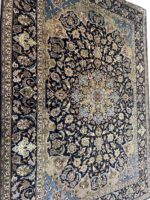 Handwoven Kashan Persian Carpet – Cool Tone Shah Abbasi Medallion Rug (Item 97) - Image 6