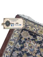Handwoven Kashan Persian Carpet – Cool Tone Shah Abbasi Medallion Rug (Item 97) - Image 2