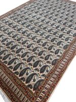 Fine Senneh Design Handwoven Carpet – Classic Boteh (Paisley) Motif Rug (Item 103) - Image 3