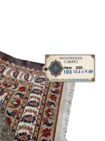 Fine Senneh Design Handwoven Carpet – Classic Boteh (Paisley) Motif Rug (Item 103) - Image 2