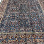 Fine Hand-Knotted Kashmar Persian Rug – Architectural Geometric Lattice Carpet (Item 106)