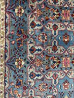 Fine Hand-Knotted Kashmar Persian Rug – Architectural Geometric Lattice Carpet (Item 106) - Image 5