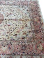 Fine Hand-Knotted Tabriz Silk-Highlighted Persian Carpet – Royal Shahi Medallion Rug (Item 107) - Image 5