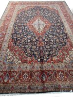 Fine Hand-Knotted Kashan Persian Carpet – Classical Shah Abbasi Medallion Rug (Item 108)
