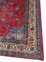 remium Handwoven Persian Sarouk Rug  | Ultra-Soft Wool Traditional Carpet 115 - Image 3