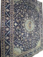 Authentic Handwoven Persian Kashmar Rug – Classic Medallion Wool Carpet – Item 120 - Image 5