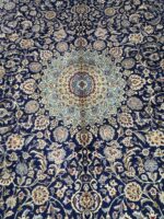 Authentic Handwoven Persian Kashmar Rug – Classic Medallion Wool Carpet – Item 120 - Image 3