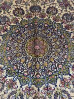 Masterpiece Signed Kashan Persian Rug – Sheikh Safi Ardabil Design (Wool & Silk) – Item #126 - Image 4