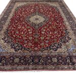 Masterpiece Handwoven Kashan Kork Wool Persian Carpet with Authentic Signature – Item 134