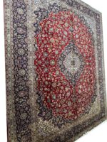 Masterpiece Handwoven Kashan Kork Wool Persian Carpet with Authentic Signature – Item 134 - Image 9