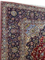 Masterpiece Handwoven Kashan Kork Wool Persian Carpet with Authentic Signature – Item 134 - Image 7