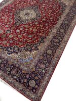 Masterpiece Handwoven Kashan Kork Wool Persian Carpet with Authentic Signature – Item 134 - Image 8