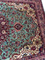 Masterpiece Handwoven Kashan Kork Wool Persian Carpet with Authentic Signature – Item 134 - Image 2