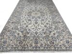 Palatial Handwoven Persian Kashan Carpet – Ivory & Royal Blue – Item #138