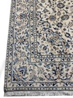Palatial Handwoven Persian Kashan Carpet – Ivory & Royal Blue – Item #138 - Image 4