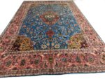 Masterpiece Handwoven Tabriz Rug (Rare Turquoise & Rose Palette) – Item #146