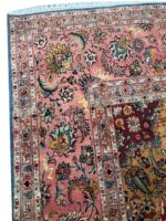 Masterpiece Handwoven Tabriz Rug (Rare Turquoise & Rose Palette) – Item #146 - Image 7
